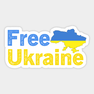 Free Ukraine Support Ukraine Sticker